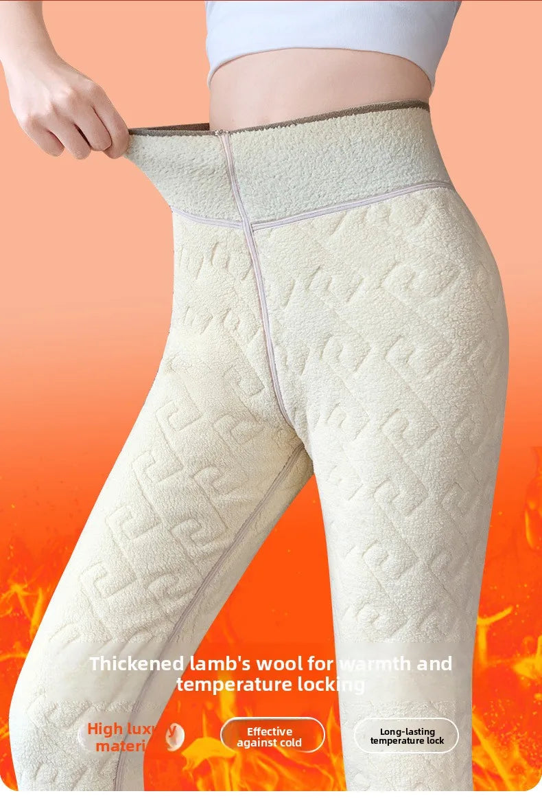 Frauen Hose Winter Leggins Warm Thermohose Innenfleece Leggings Strumpfhose