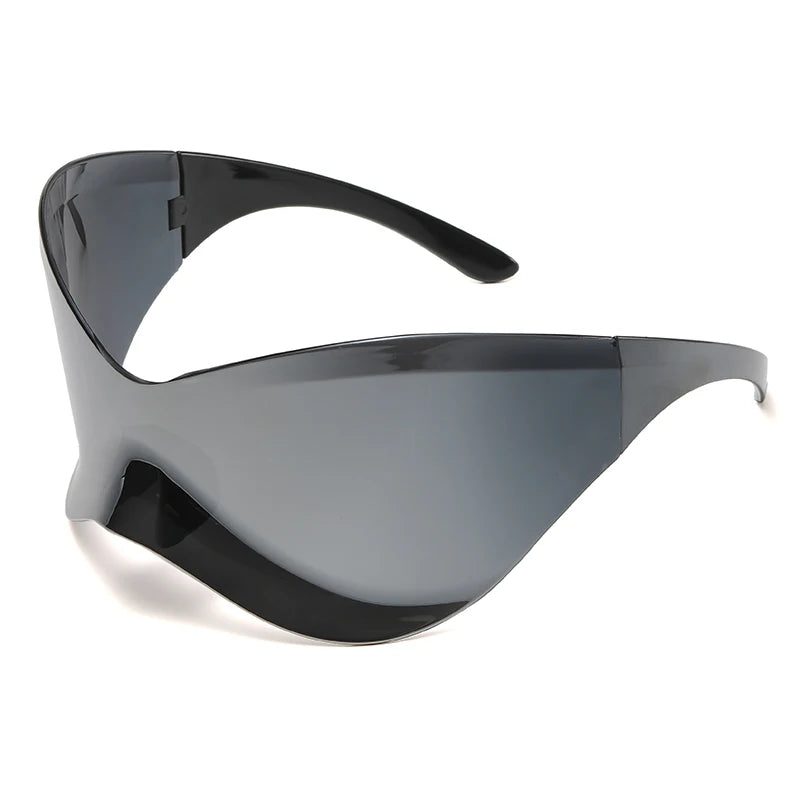 Designer Verspiegelte Sonnenbrille Damen Brille Große Gläser Pilotenbrille UV400