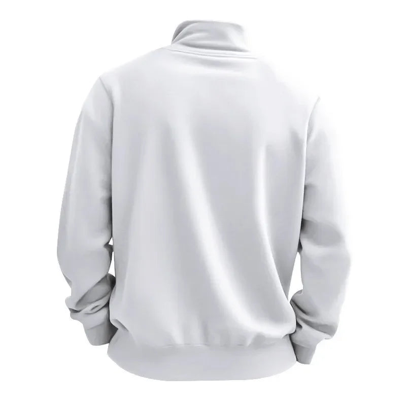 Herren Pullover Sweatshirt Troyer Pulli Sweater Stehkragen Zipper Langarmpulli