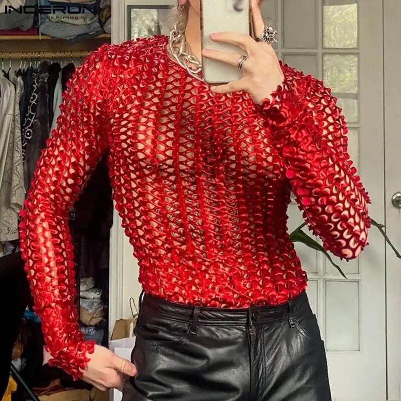 Fetisch Fashion Männer Sexy Bodysuits Herren Body Shirts Hemd Transparent Club