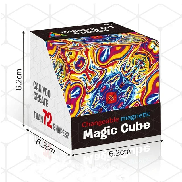Zauberwürfel Anti Stress Spielzeug magnetischer 3D Drehwürfel Magischer Würfel