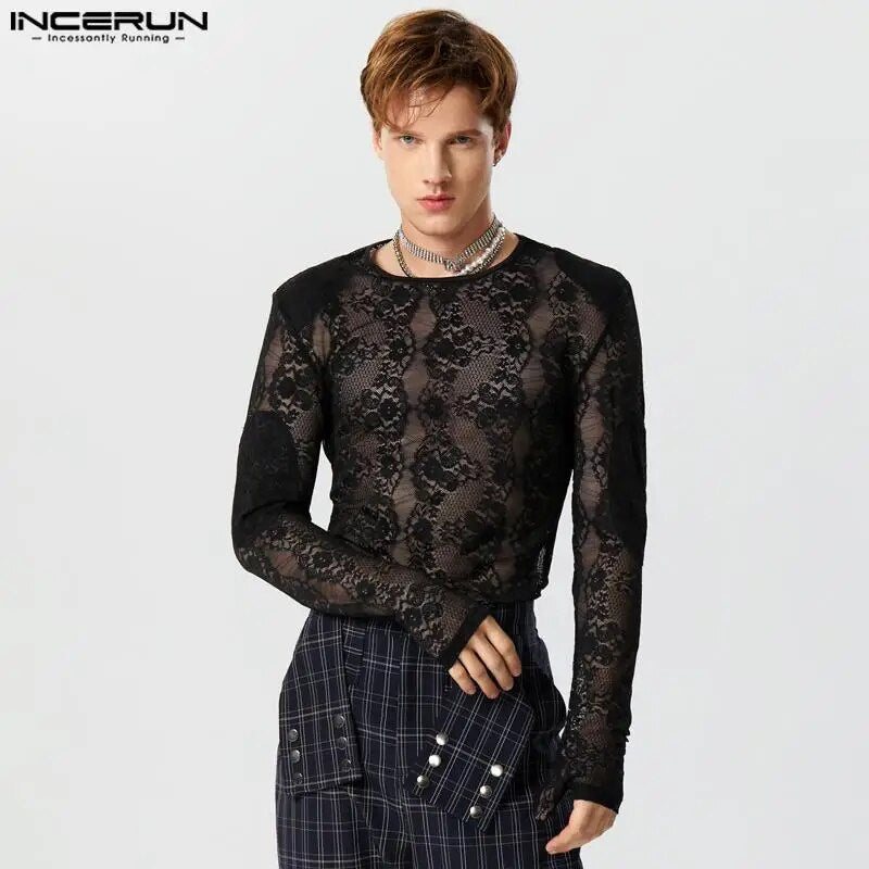 Fetisch Fashion Männer Sexy Bodysuits Herren Body Shirts Hemd Transparent Club