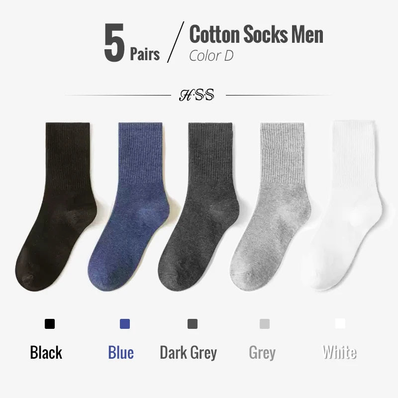5 Paar Herren Business Socken aus Baumwolle Atmungsaktives Füßlinge Größe 38-45