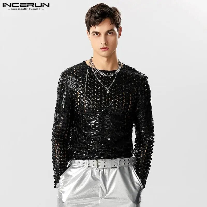 Fetisch Fashion Männer Sexy Bodysuits Herren Body Shirts Hemd Transparent Club