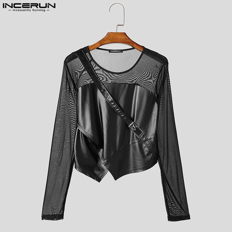 Maglietta Uomo Shirt T-Shirt Canottiera Camicia Maglia Sexy Body Trasparente Top