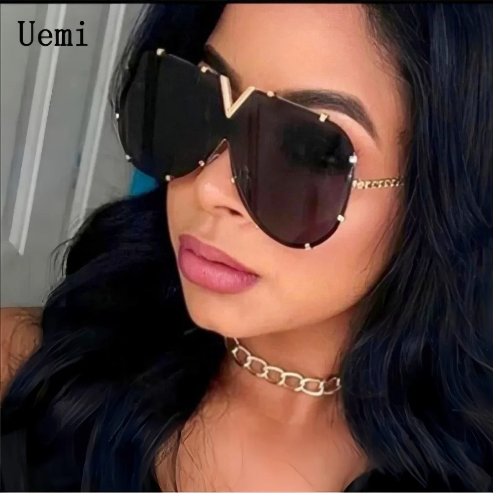 Damen Sonnenbrille Designer Luxus Brille Quadratische Gläser Vintage UV400