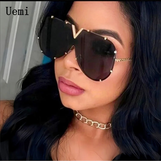Damen Sonnenbrille Designer Luxus Brille Quadratische Gläser Vintage UV400