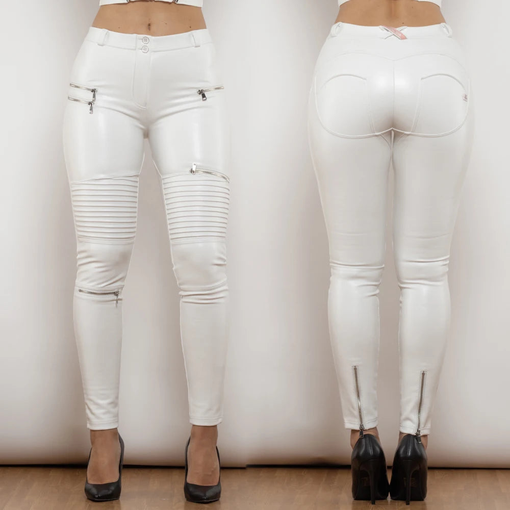 Sexy Leggins Donna Pantaloni Collant in Lattice Lucido Gothic Punk Night Club