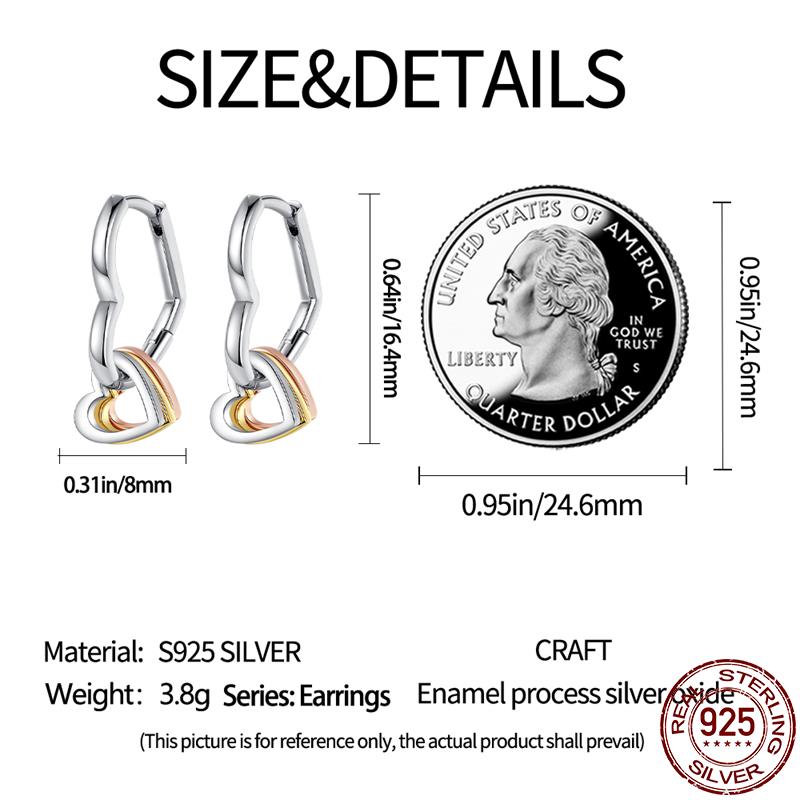 1 Paar Creolen aus 925 Sterling Silber Ohrringe Zirkonia Ohrstecker NEU
