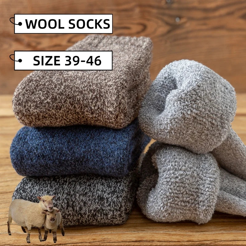 3 Paar Herren Wintersocken Socken Merinowolle Norweger Wollsocken Größe 38-45