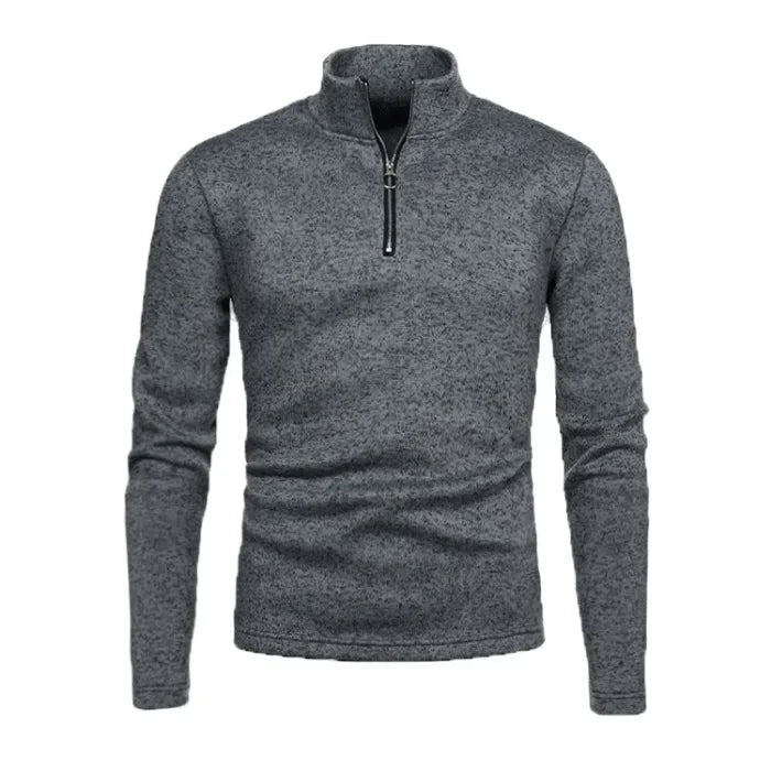 Herren Pullover Sweatshirt Troyer Pulli Sweater Stehkragen Zipper Langarmpulli
