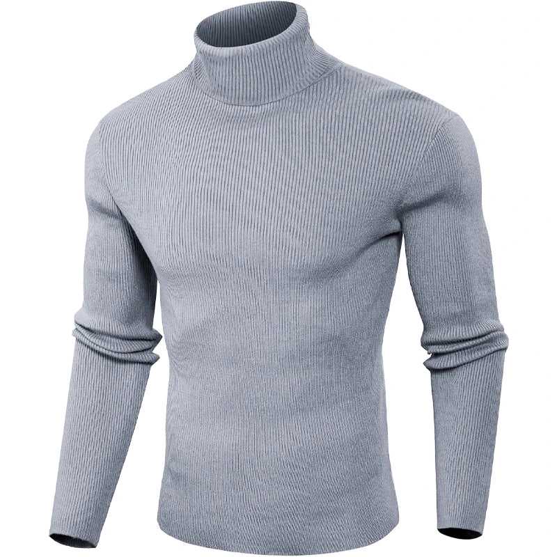 Herren Rollkragen Pullover Sweatshirt Leichter Pulli Sweater Shirt Langarmshirt
