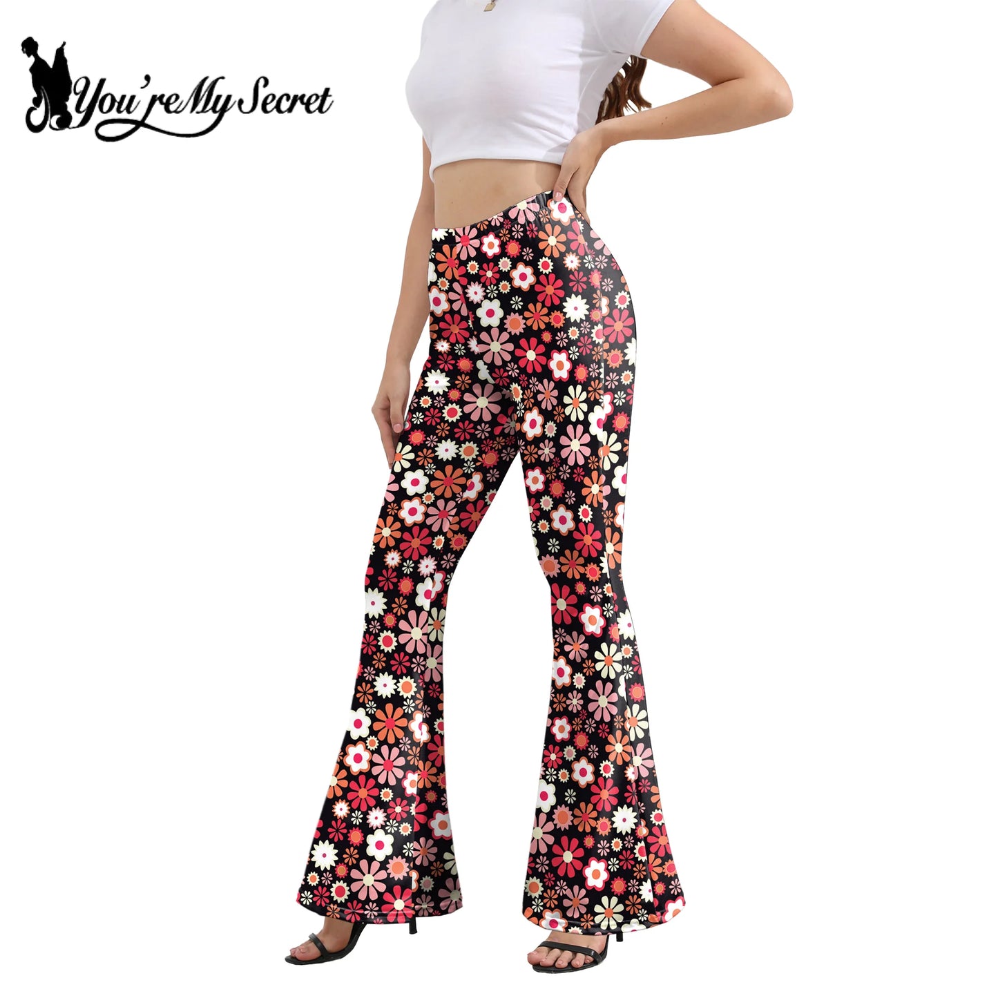 Pantaloni Yoga donna a gamba larga Leggins Svasati Sportivi Fitness Tuta Retro