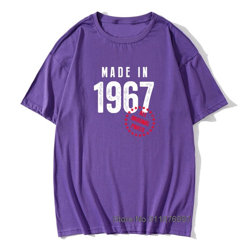 Herren T-Shirt Made In 1965 Shirt Unisex Streetwear Tank Top 100% Baumwolle
