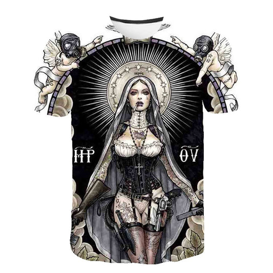 Herren Japan Samurai 3D T-Shirt Rundhals Unisex Sommer Streetwear