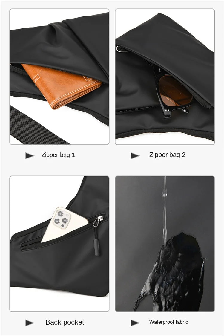 Borsa da petto Zaino Monospalla Marsupio Per Uomo Borsello Moto Fondina