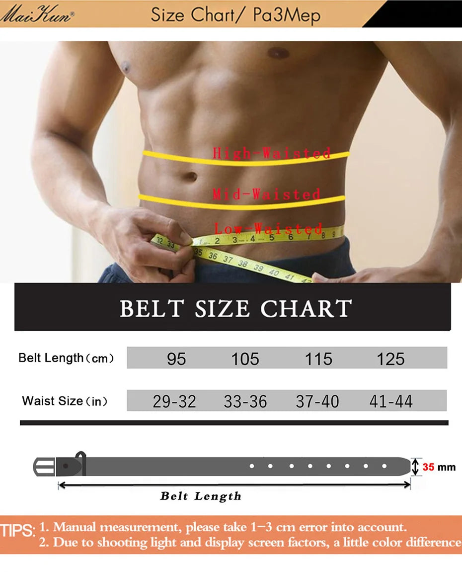 Jeans-Gürtel Herren Damen Eckig Schnalle Echt Leder Gürtel Schwarz Braun
