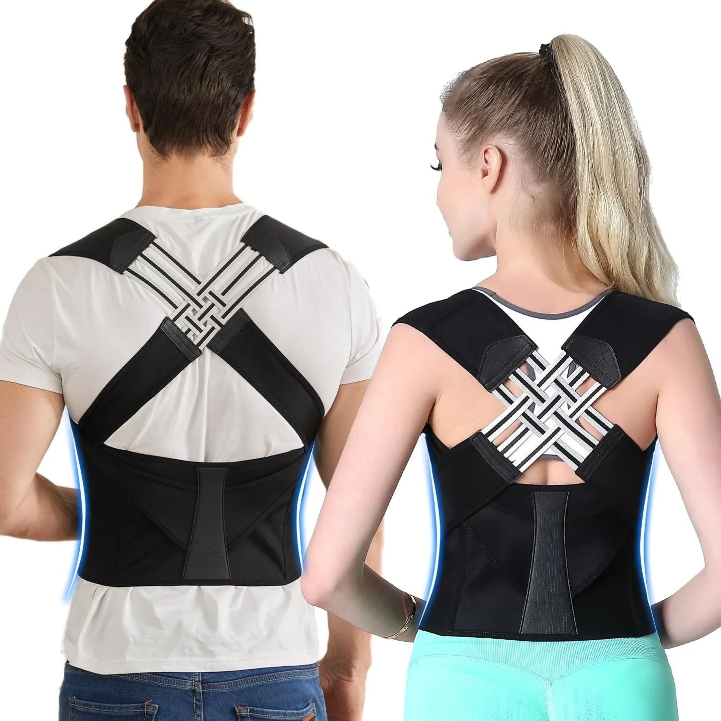Rückenhalter Geradehalter Verstellbarer Rückenbandage Haltungskorrektur Stabilisator