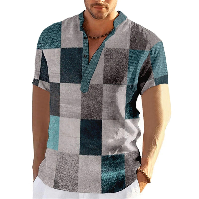 Herren Poloshirt POLO Shirt Zip Kontrast Kragen Kurzarm Slim Fit Hemd Polohemd Neu