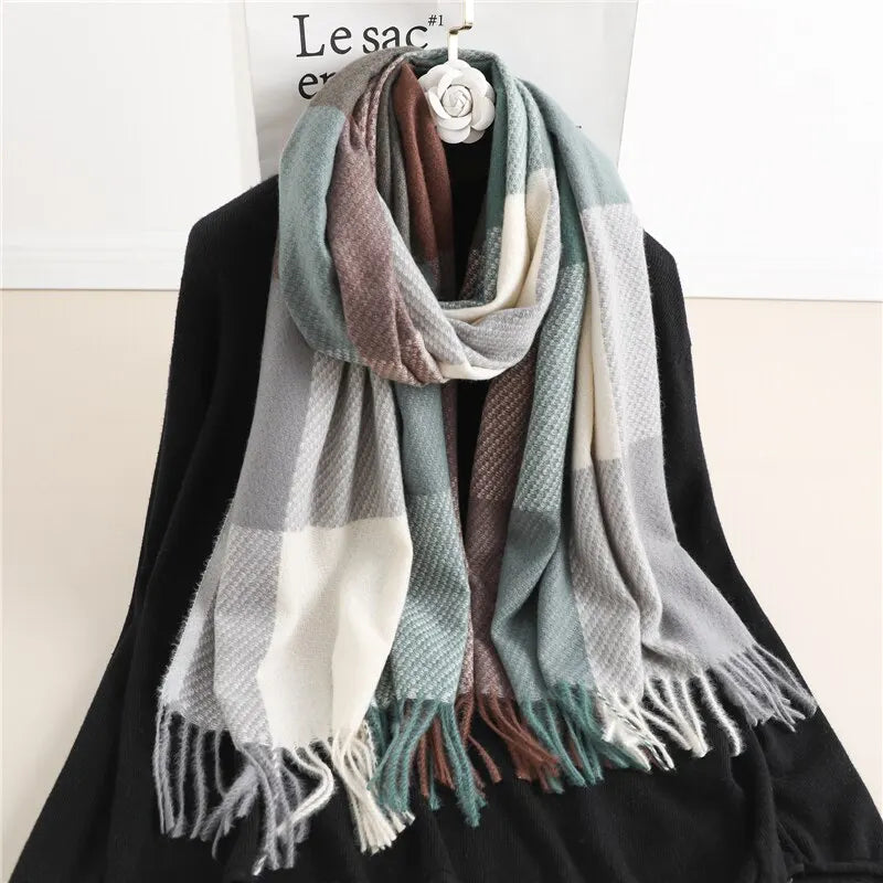 Damen Winterschal Stola Schlauchschal Halstuch Fashion Strickschal Loop Schal