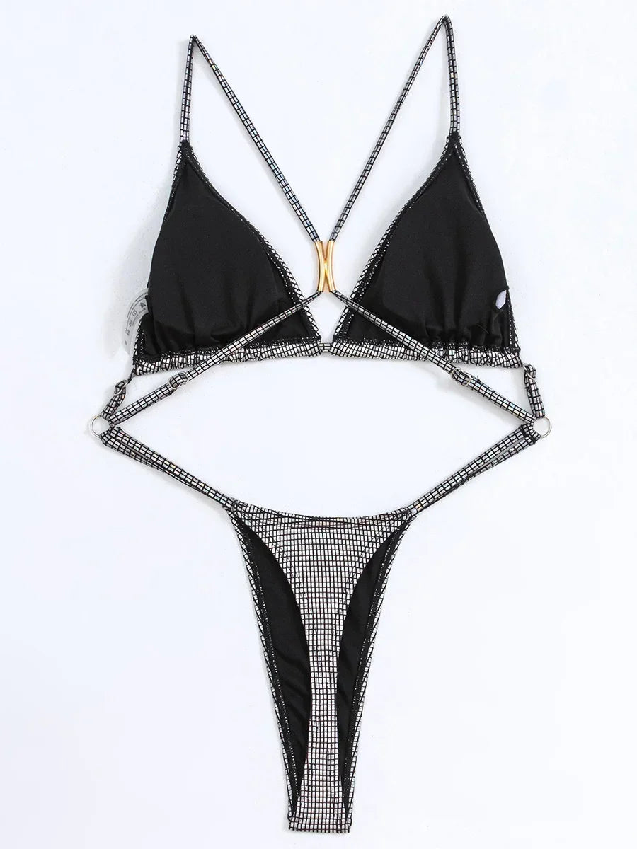 Frauen Bademode High Cut Bikini Set Sexy Micro Badeanzug Damen Tanga Swimwear