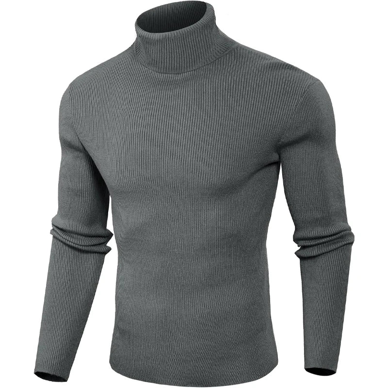 Herren Rollkragen Pullover Sweatshirt Leichter Pulli Sweater Shirt Langarmshirt