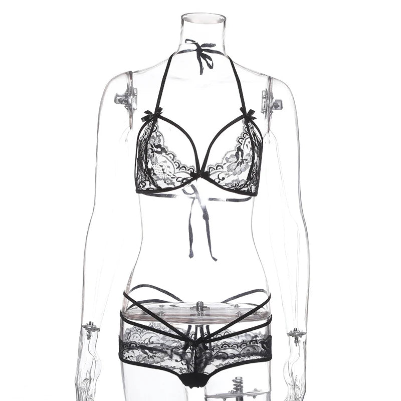 Damen Bikini BH Set Tanga Höschen Sexy Schlüpfer Slip Dessous Unterwäsche