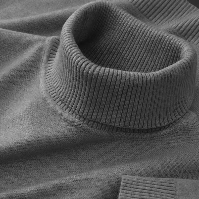 Herren Rollkragen Pullover Sweatshirt Pulli Zipper Sweater Shirt Langarmshirt