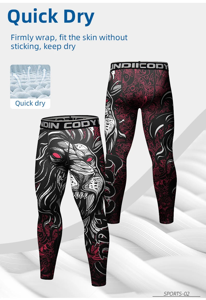 Herren Leggings Sporthose Jogginghose Trainingshose Lauf Hose Kompressionshose