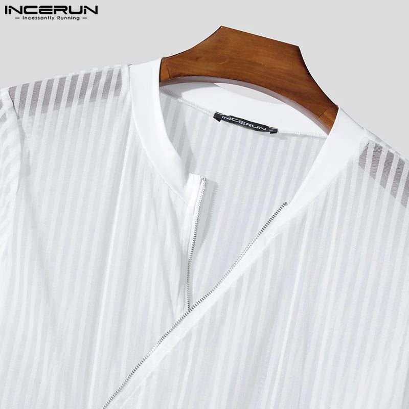 Fetisch Fashion Männer Oberteil Sexy Shirt Herren Body Hemd Transparent Clubwear
