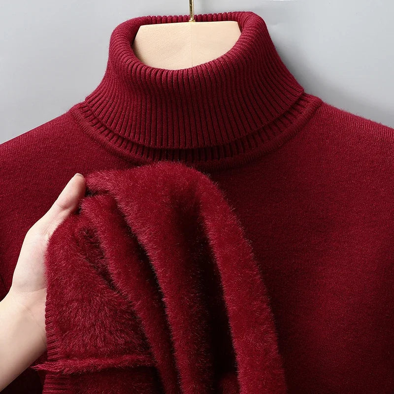 Herren Rollkragen Pullover Sweatshirt Leichter Pulli Sweater Shirt Langarmshirt