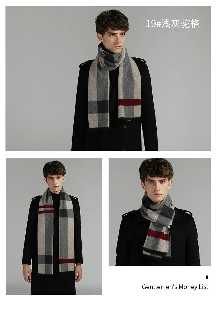 Herren Schal Winterschal Stola Schlauchschal Halstuch Wollschal Strickschal Loop