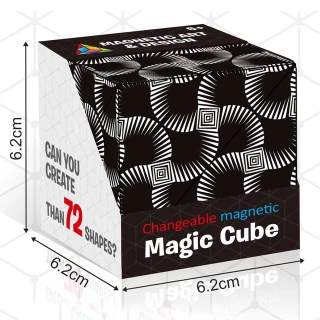 Zauberwürfel Anti Stress Spielzeug magnetischer 3D Drehwürfel Magischer Würfel