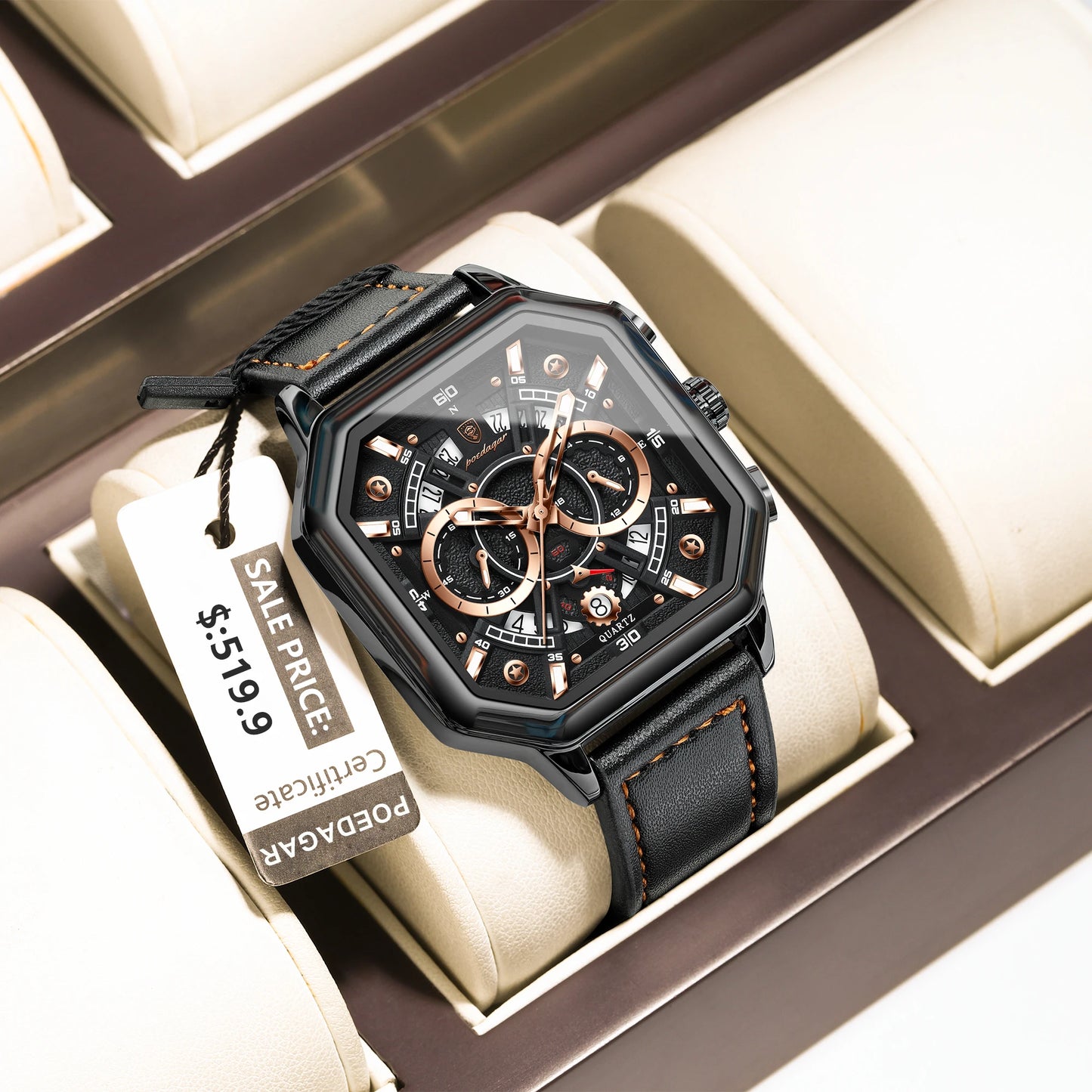 Herren Armbanduhr Digital Uhr Silber Edelstahl LED Quarzuhr Luxus Chronograph