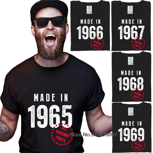 Herren T-Shirt Made In 1965 Shirt Unisex Streetwear Tank Top 100% Baumwolle