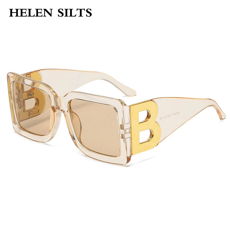 Designer Luxus Brille Sonnenbrille Damen Quadratische Übergröße Gläser Vintage