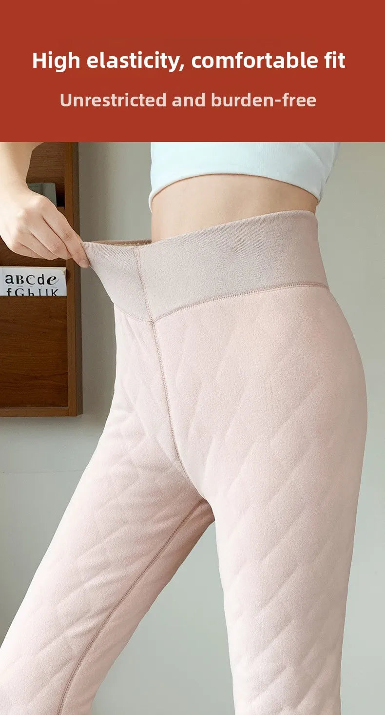 Frauen Hose Winter Leggins Warm Thermohose Innenfleece Leggings Strumpfhose