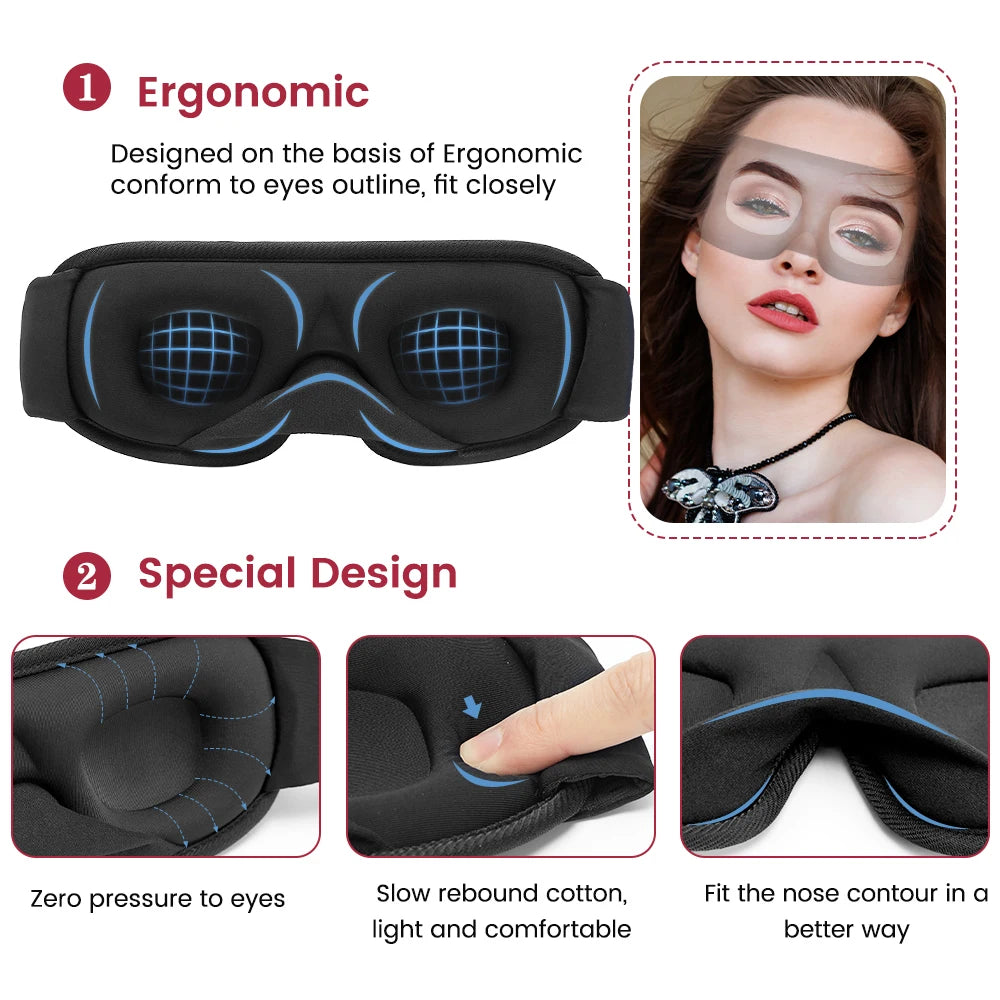 Schlafmaske Maske Augenbinde Augenmaske Nachtmaske 3D Schlafbrille