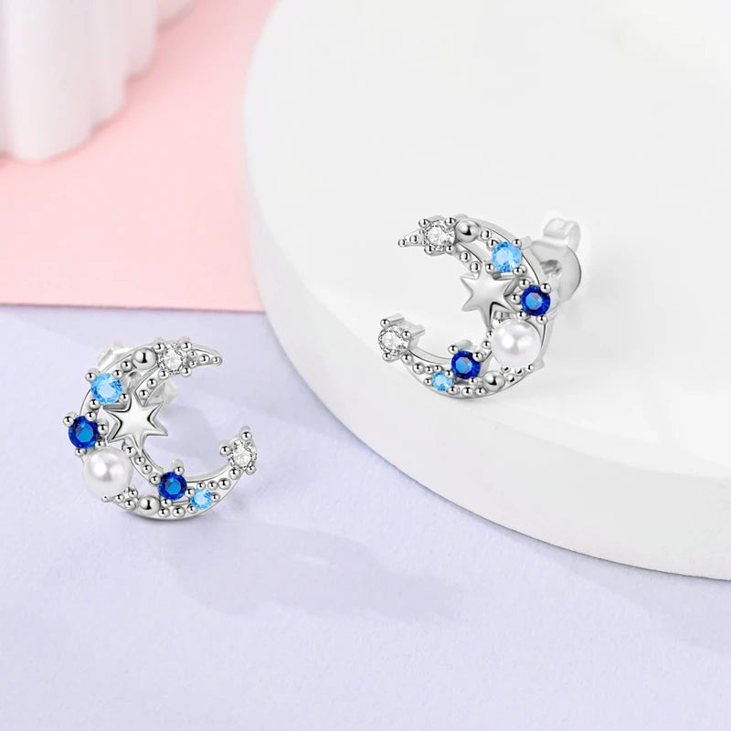 Creole Argento 925 Sterling Zirconi | Orecchini Eleganti Ipoallergenici Regalo