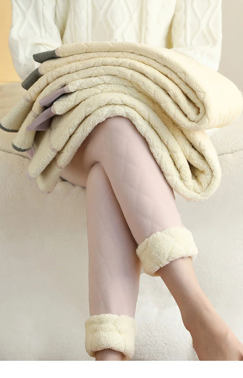 Frauen Hose Winter Leggins Warm Thermohose Innenfleece Leggings Strumpfhose