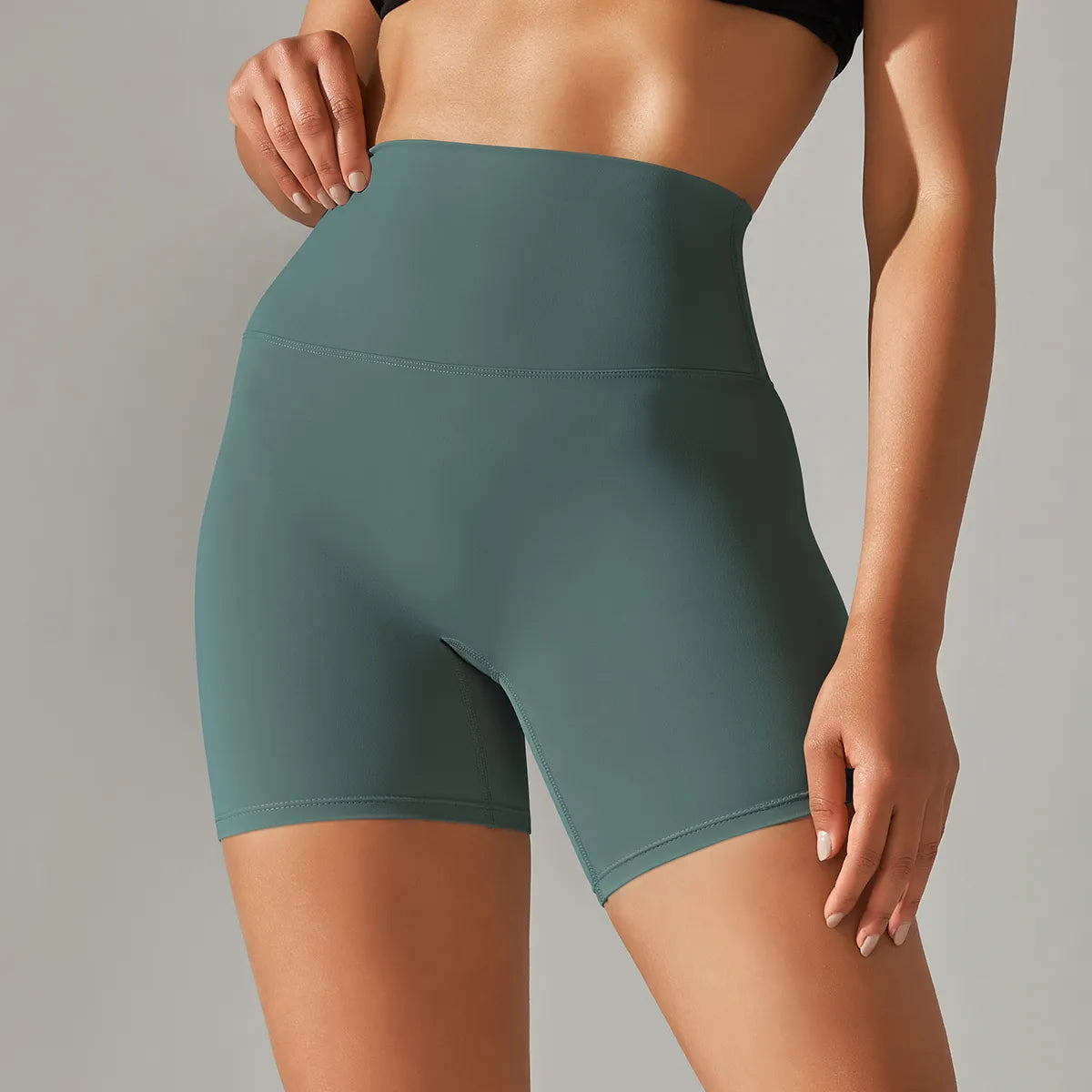 Damen Yoga Shorts hohe Taille Push-Up Damen Sport Hot Pants Fitness Gym Hotpants