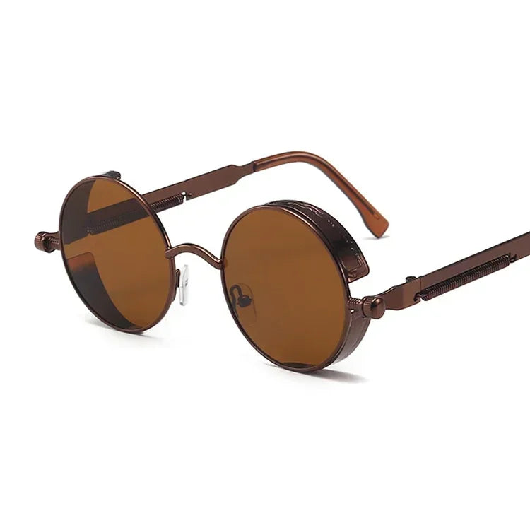 Damen Sonnenbrille Luxus Modische runde Herren Brille Vintage UV400