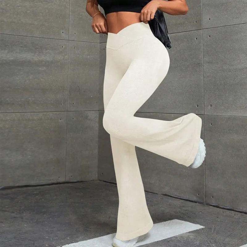 Sexy Schlank Ausgestelltes Hosen Kreuz Taille Legging Frauen Nahtlose Gym Laufen Radfahren Stricken Yoga Stretch Butt Lift Hohe Taille Hosen