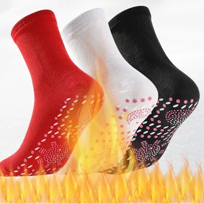 5 Selbsterwärmende Turmalin-Magnet Socken Therapie Magnetfeldtherapie Fußmassage
