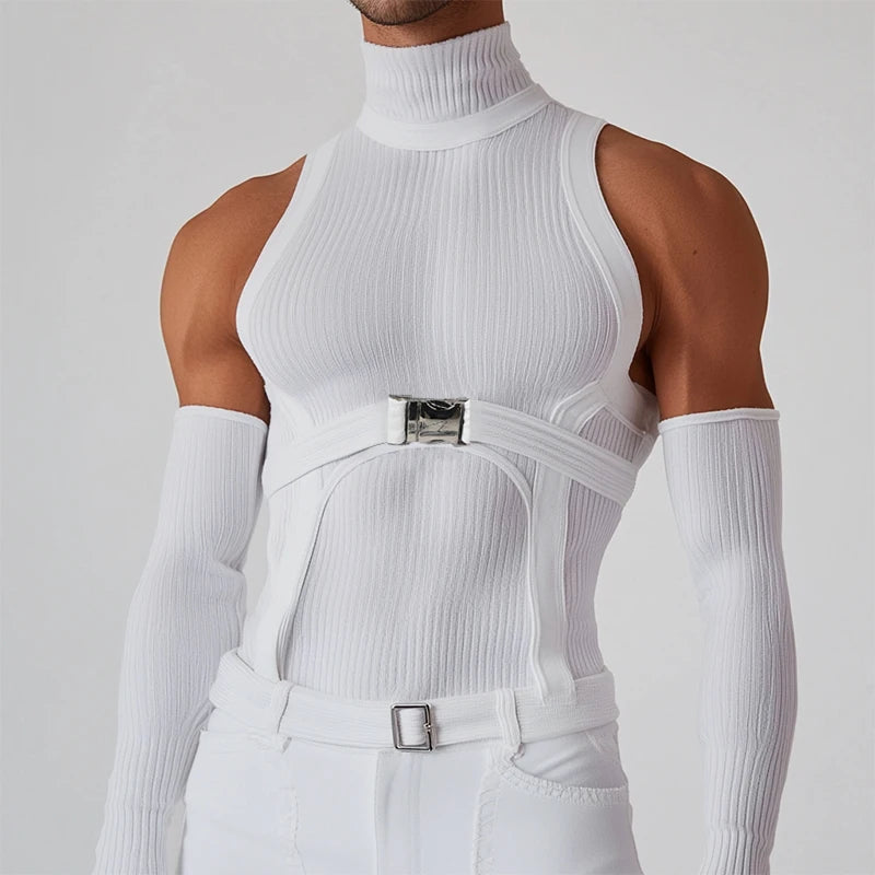 Fetisch Fashion Männer Oberteil Sexy Shirt Herren Body Hemd Transparent Clubwear