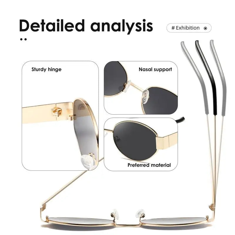 Damen Sonnenbrille Designer Luxus Brille Quadratische Übergröße Gläser Vintage