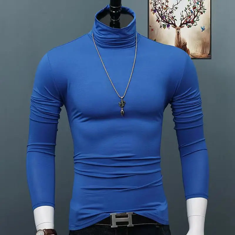 Herren Rollkragen Pullover Sweatshirt Leichter Pulli Sweater Shirt Langarmshirt