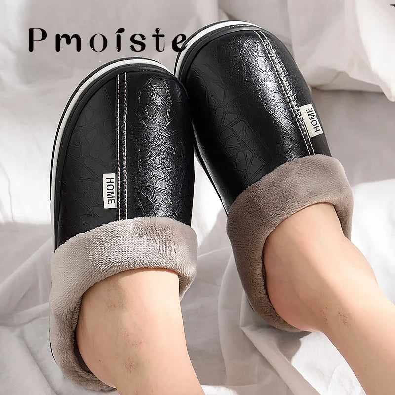 Herren Damen Hausschuhe Pantoffeln Winterschuhe Plüsch Slippers Wärme gefüttert