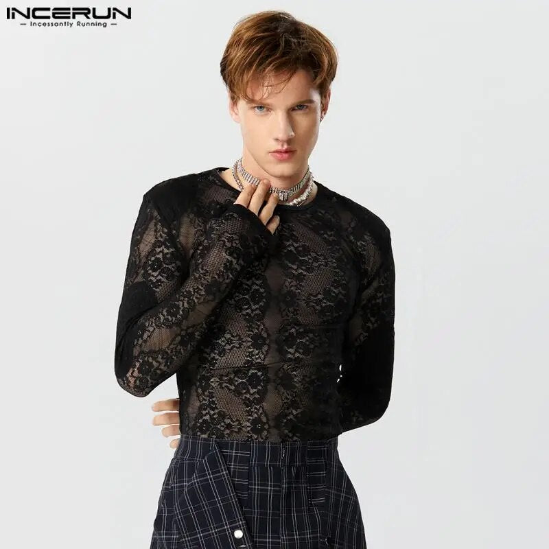 Fetisch Fashion Männer Sexy Bodysuits Herren Body Shirts Hemd Transparent Club