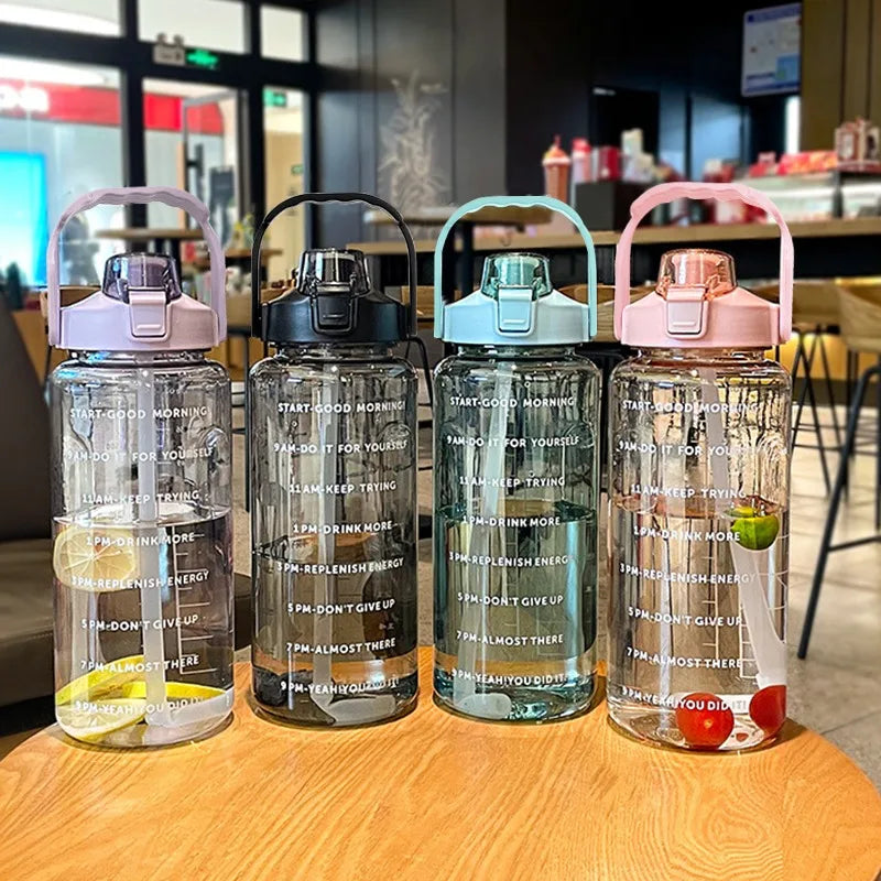2L Trinkflasche Sportflasche Tritan Wasserflasche Getränkeflasche BPA-frei